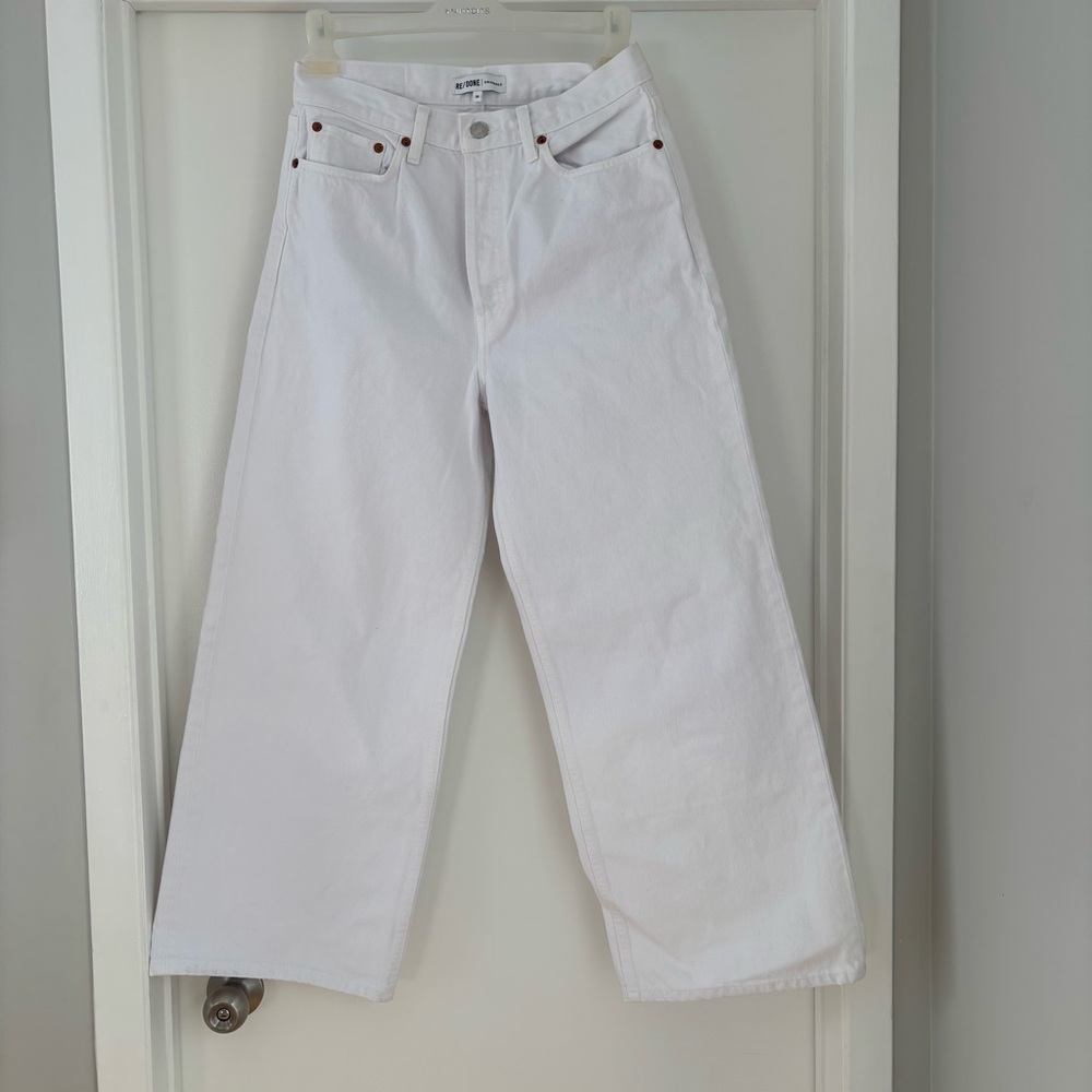 Re/Done White Wide Leg Jeans Excellent condition